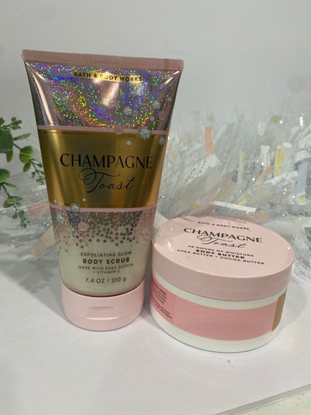 Bath & Body Works “Champagne Toast” New Body Scrub & Body Butter